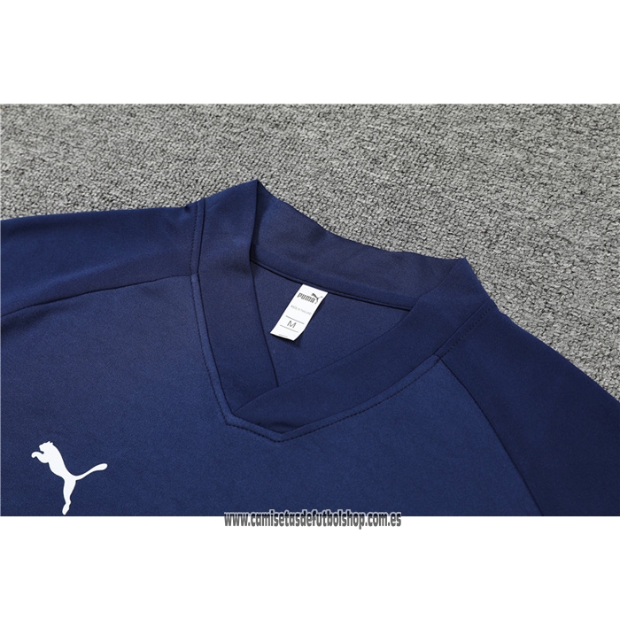 Chandal del Olympique Marsella 22-23 Manga Corta Azul - Pantalon Corto
